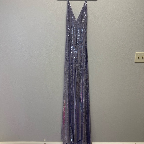 Purple Sequin Gown